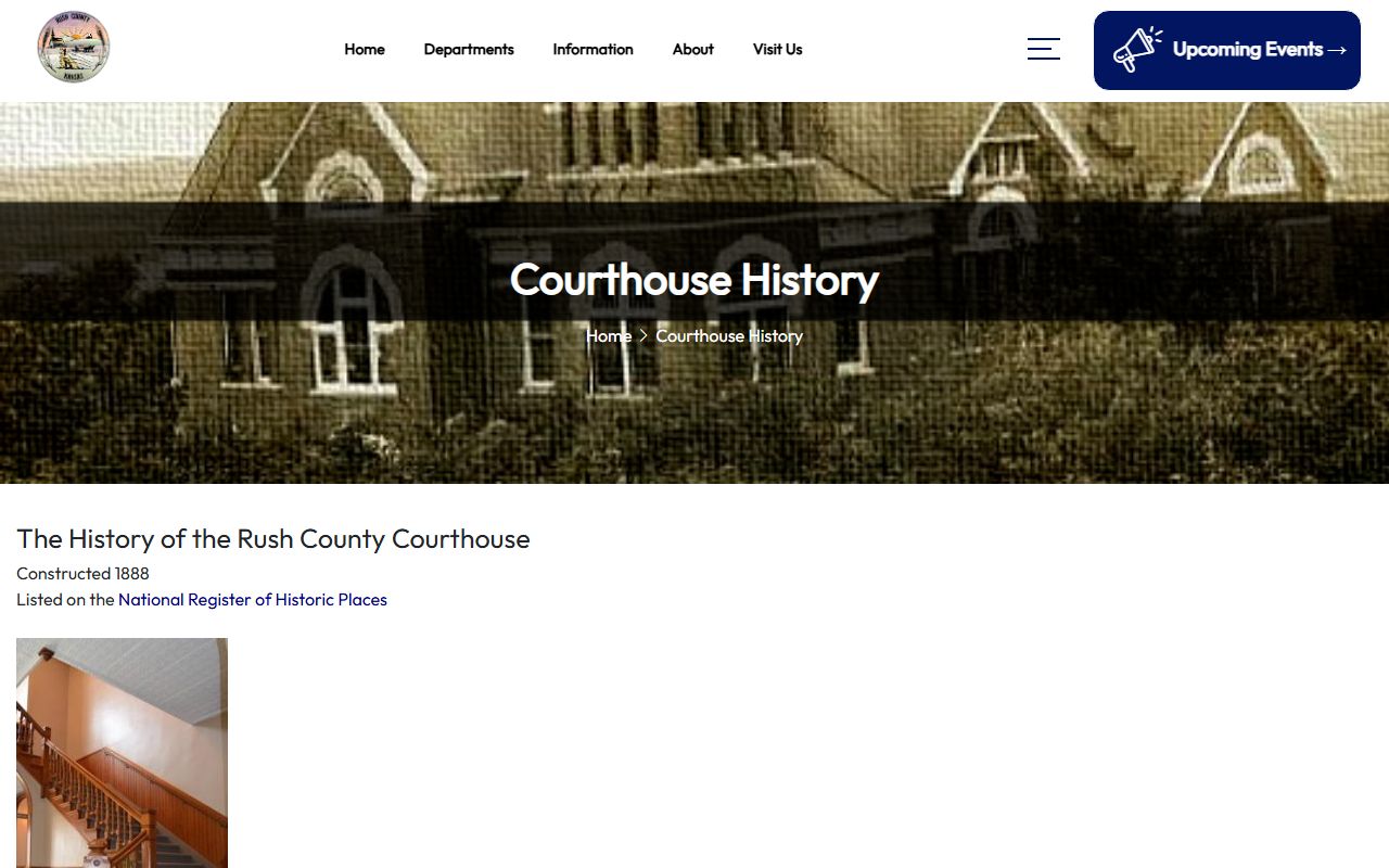 Rush County Jail former building history and sheriff office connection